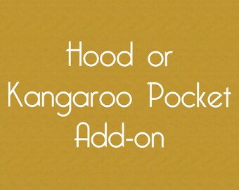 Add On Hood Or Kangaroo Pocket