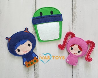 Umizoomi Finger Puppets \ Best Friend Umizoomi Team Educational Gift for Boy \ Toddler Learning Toy \ Felt Finger Puppets
