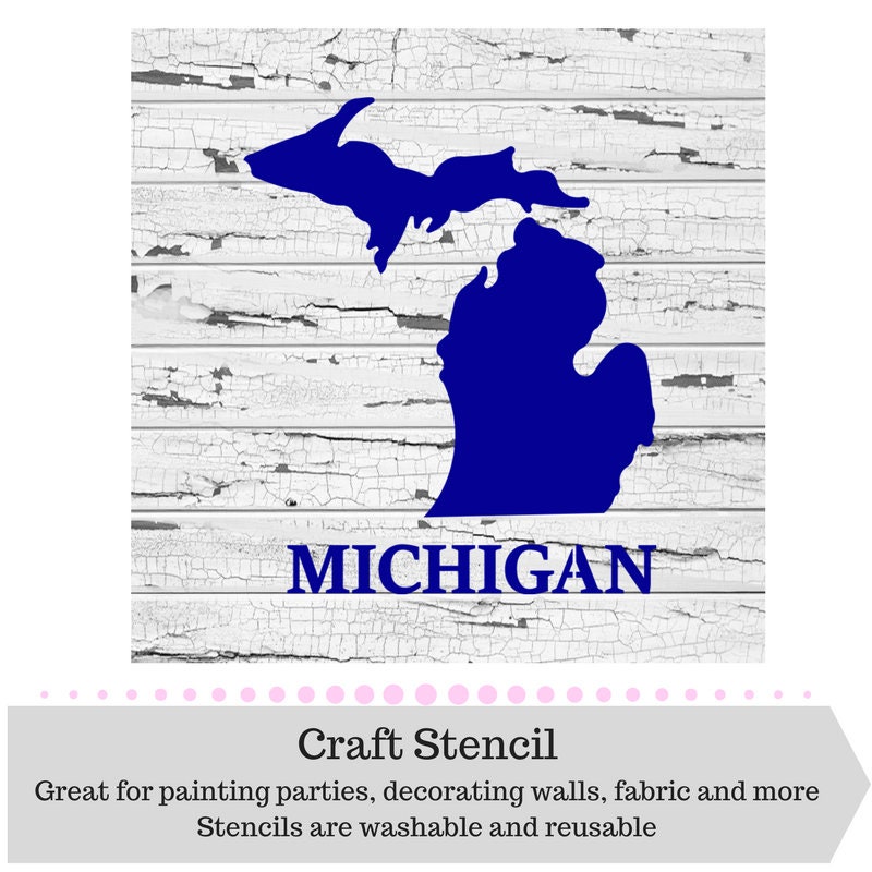 Michigan Stencil State Stencil Reusable Stencil Stencil