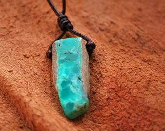 Chrysoprase gemstone pendant,green