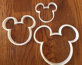 Set of THREE Mickey cookie and fondant cutters - 2, 3, and 4 inches