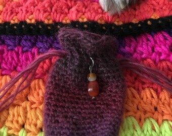 Violet Moon crystal pouch