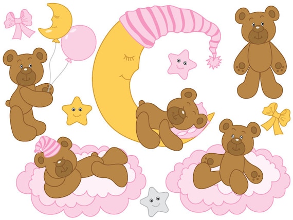 Download Baby Bear Clipart Digital Vector Baby Girl Bear Baby