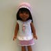 Instant Download - PDF Crochet Pattern 4 - Doll clothes - Top, Skirt and Hat. Fits Wellie Wishers and similar dolls.
