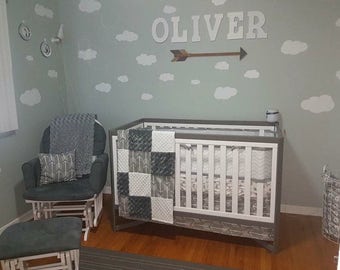 Nursery Crib Bedding, Bed Set, Gender Neutral Baby Bedding