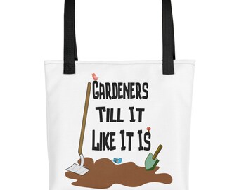 Funny Gardening Tote Bag | Gardening Pun Bag | Gardener's Tote Bag