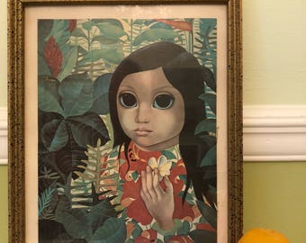 MARGARET KEANE HAWAII 1971, 7.5” x 11” Print, Ocean Terrace Menu Sheraton Waikiki Hotel, Big Eye, 1971, Big Eye Art, Hawaii at Modern Logic