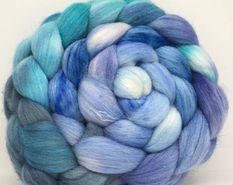 Spinning Fiber Polwarth/Bombyx/Firestar 60/20/20- 5oz - Frozen Fjord 2