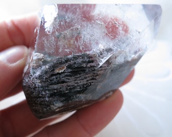 80g Freeform Polished Lodolite / Garden Quartz / Scenic Quartz - ITEM #145 -6 x 4.6 x 2.8cm