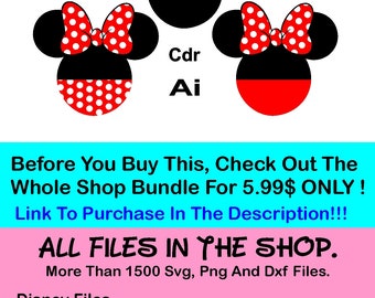 70% off, Mickey Mouse Svg, Mickey Mouse Monogram, Mickey Head Svg, Minnie Mouse Svg, Minnie Mouse Ears Svg, Disney Clipart, Mickey Cricut