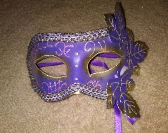 One of a kind metal masquerade mask