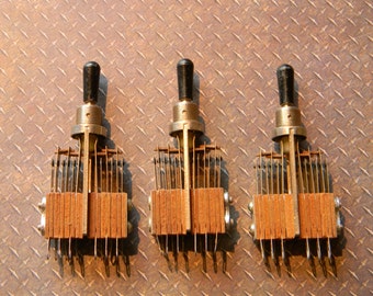 Vintage Switchboard Selector Switch Toggle - Cool Steampunk Crafting Parts or Parts for Restoration