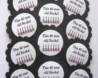 40th Birthday Cupcake Toppers/Party Picks Item #1728