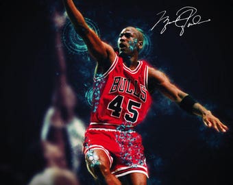 Michael Jordan Poster Chicago Bulls Art Print (18x24)