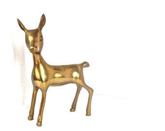 Vintage Brass Fawn Deer / Bambi Deer Figurine