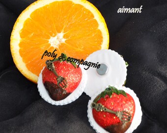 Chocolate Strawberry on my fridge magnet