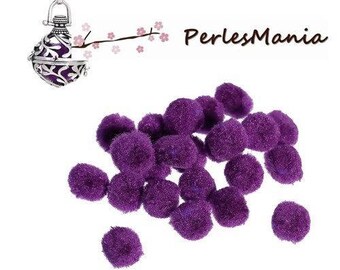 4 balls Polypropylene purple 14mm FRAGRANCE DIFFUSER has insert in CAGE (S1179389)