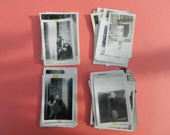 Lot Of 50 Vintage Black White Snapshots Photographs: Portraits People Land City 1930s - 1950s - #24
