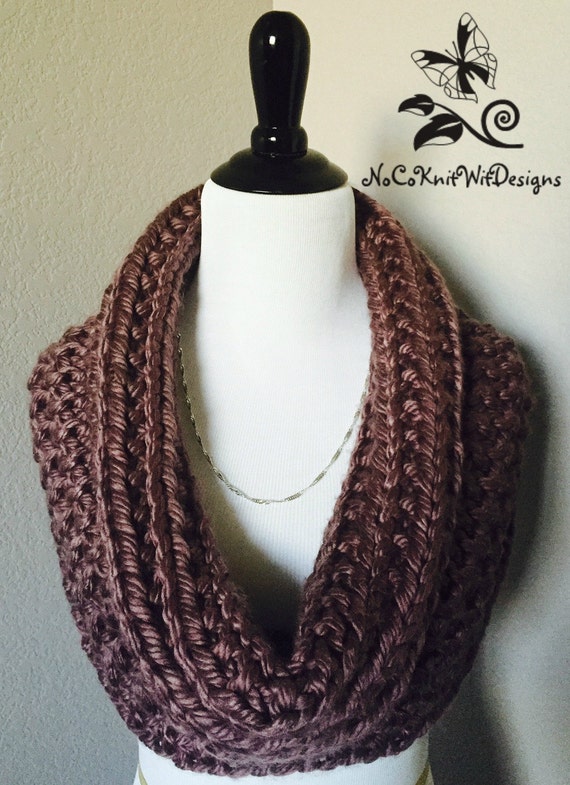 Knit Infinity Scarf / Cowl Pattern Instant Download easy