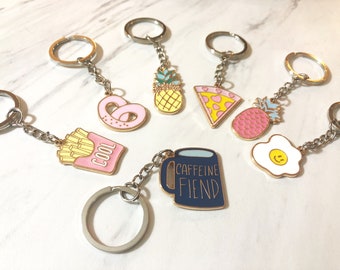 Enamel Food Shaped Keychains ***Free Shipping***
