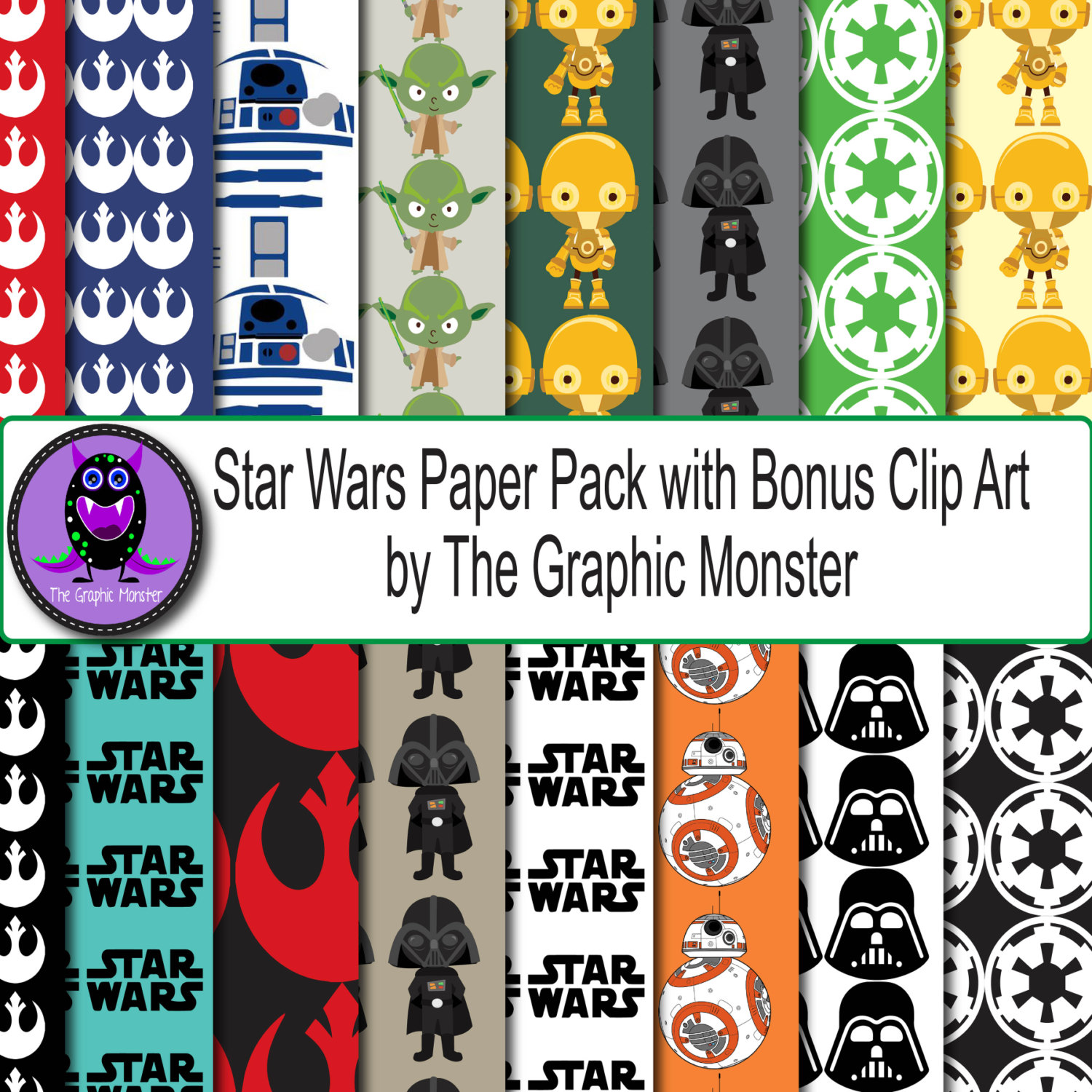 Star Wars Digital Download StarWars Paper Scrapbook Paper