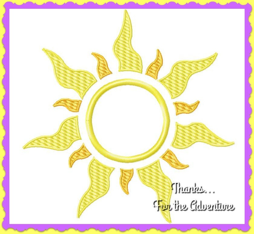 Tangled Sun Embroidery Design Tangled Sun Embroidery Design