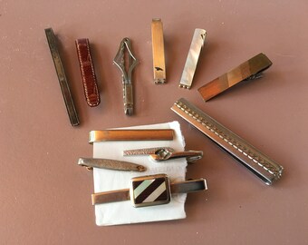 Vintage assortment of 1940's & 50's Tie Bars