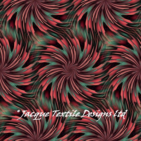 Fashion Textile Artist Hand Created Jersey Spandex Knit Gears Colorful Fabric