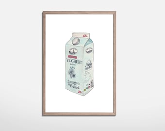 Yoghurt Illustration print