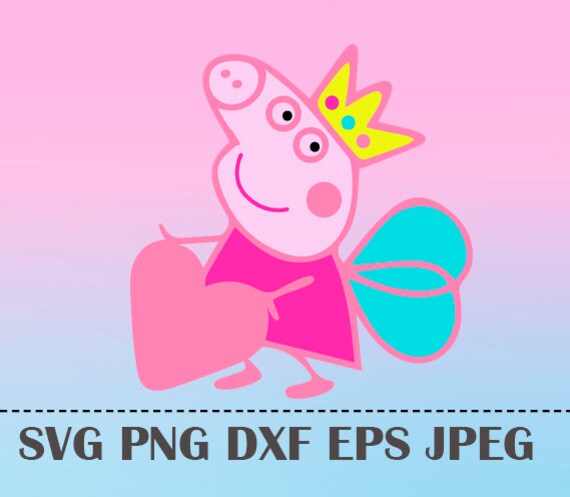 Download SVG Peppa Pig Vector Layered Cut File Silhouette Cameo Cricut