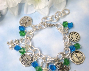 Harry Styles Louis Tomlinson Fan Bracelet, Harry and Louis Charm Bracelet, 1D, One Direction Charm Bracelet