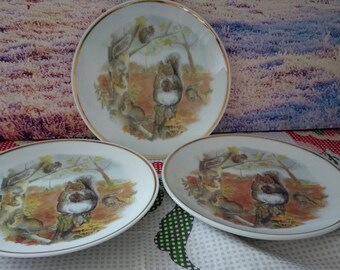 Collectible Squirrel Plate, Wildlife of Britain