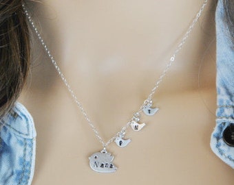 Nana necklace, mom necklace, nana gift, grandmother necklace, grandma necklace, personalized necklace, family tree jewelry, gift for mom,