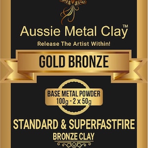 Aussie Metal Clay Superflex Gold Bronze 100 gram pack / Bronze Metal Clay / Flexible Metal Clay
