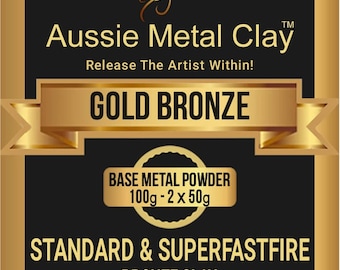 Aussie Gold Bronze Metal Clay 100 Gram packs / Metal Clay Supplies / Jewelry Supplies