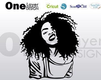rough beautifull afro girl beautifull, SVG -PNG -PDF File, T-Shirt Svg, svg -Vector Art Commercial & Personal Use- Cricut,Silhouette