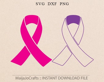 awareness ribbon svg file hope cutting template breast cancer ribbon