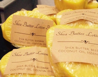 FREE SHIPPING- 12 -Shea Butter Lotion Bar-Heart Shape, 2.4 Oz, Vanilla Sandalwood Fragrance for Wedding Favors