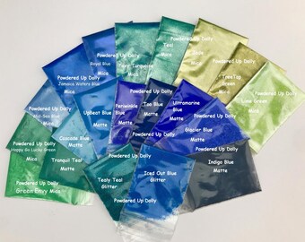 Mica MATTE Glitter Pigment 20 Colors Soap Making Slime Mineral Makeup Eye Lip Lotion Shimmer Powder Samples 1g Each