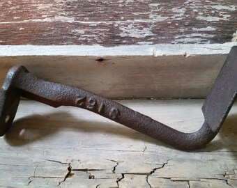 Carriage step antique, cast iron buggy step, primitive rusty decor