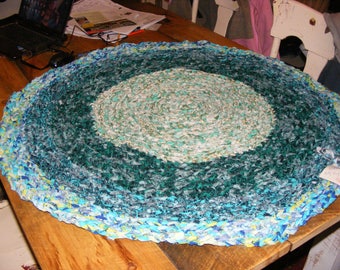 handmade round rag rug