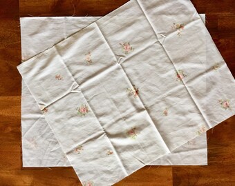 2 Floral Vintage Sheet Fat Quarters