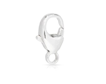 Clasp, Oval Lobster Clasp, Sterling Silver, 11x6mm - 3pcs Wholesale price (2874)/1