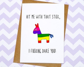 Funny Pinata Birthday Card - Funny Birthday Card - Funny Card - Friend Card