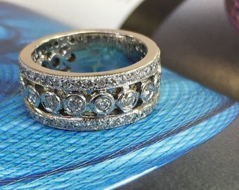 14k diamond thicker solid band