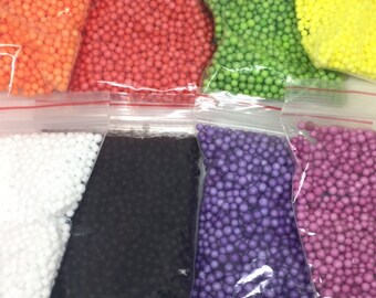 Colored foam beads