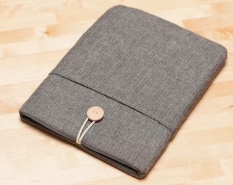 kindle case / kindle sleeve, Kindle paperwhite case, kobo Aura case / ereader case - Flannel grey -