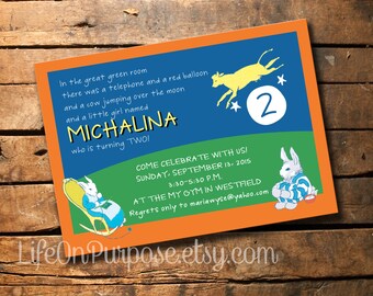 Goodnight Moon Birthday Invitation