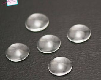 20 16 mm, clear dome glass cabochon
