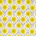 Cloud9 Flower Bed Yellow - House & Garden Collection - Organic fabric - Yellow Gray Flowers